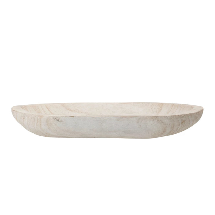 Hand Carved Paulownia Wood Bowl